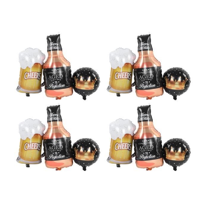 Lot De 4 Ballons Tête De Cheval Gonflables - 95x33 Cm - PVC - Pour Fête Enfant, Anniversaire, Déco - 6