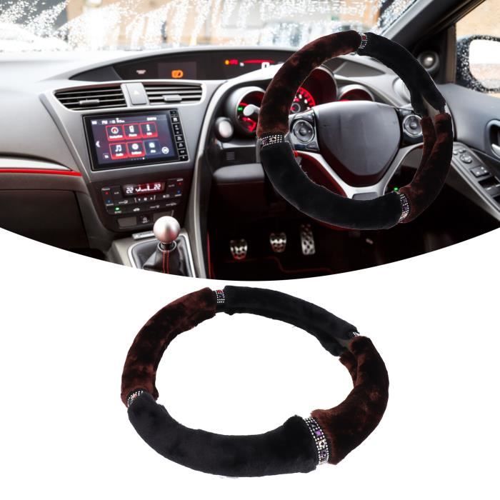 Housse De Volant Voiture En Peluche Universelle 38cm GmeDhc - Douce, Confortable Et Antidérapante