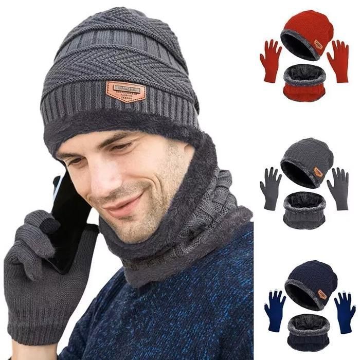 Écharpe Longue Et Gants Pour écran Tactile, Cache-oreilles, Ensemble De Bonnet, Gants Et écharpe