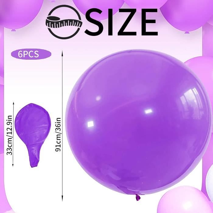 10 Ballons Géants Multicolores 90 Cm – Latex XXL Pour Mariage, Anniversaire, Baby Shower Et Fêtes Enfants