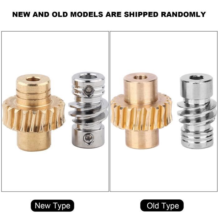Roue Et Vis Sans Fin Mod 0.8 - Laiton 20 à 60 Dents - Arbre Acier Inox - Pour Modélisme Ou Bricolage