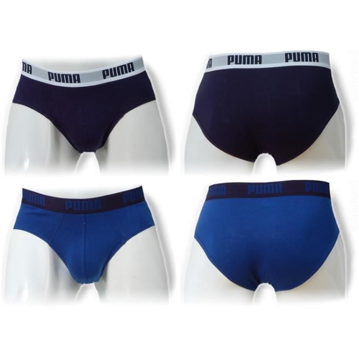 Slip homme lot de 2 PUMA Bleu Cdiscount Pr t Porter