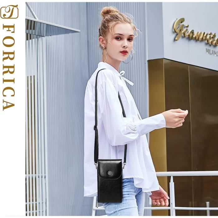 FORRICA Portefeuille Femme Petit Blocage RFID Porte Monnaie Cuir