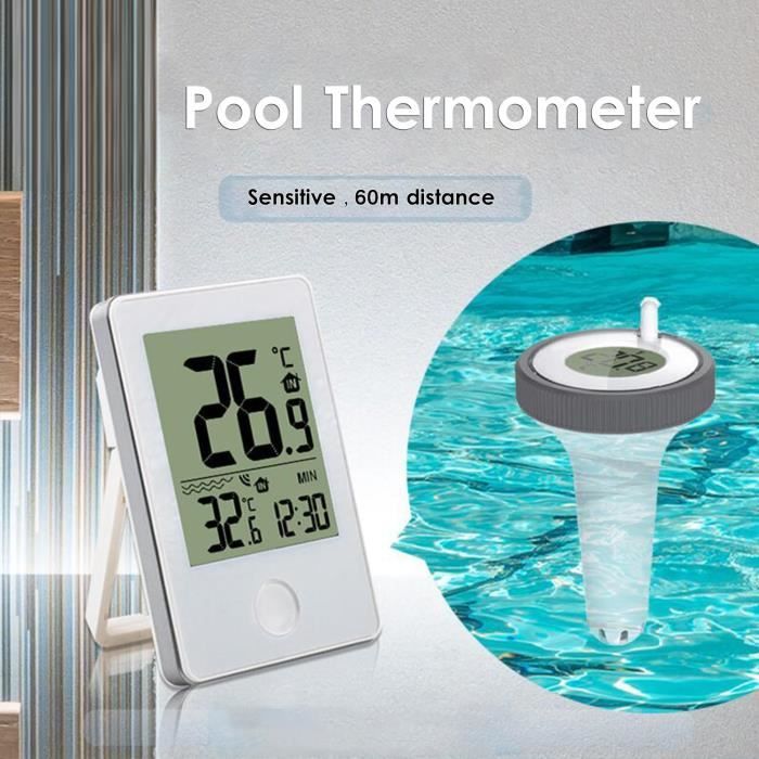 Thermomètre Piscine Sans Fil Flottant - TRAHOO - Thermomètre De Piscine  Connecté Numérique - Portée Jusqu'À 60m - Cdiscount Jardin