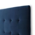 Tête de lit capitonnée Premium Velours 140cm Bleu-2