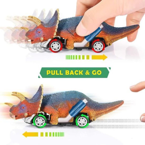 Jouet Voiture à Friction Dinosaure - 6 Modèles Animaux - Sans Piles - Pour Enfants Dès 3 Ans - 2