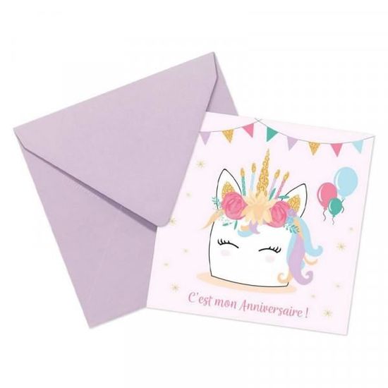 Cartons d'invitation et enveloppes - Anniversaire enfant - Sirène -  Clairefontaine - Cdiscount Beaux-Arts et Loisirs créatifs
