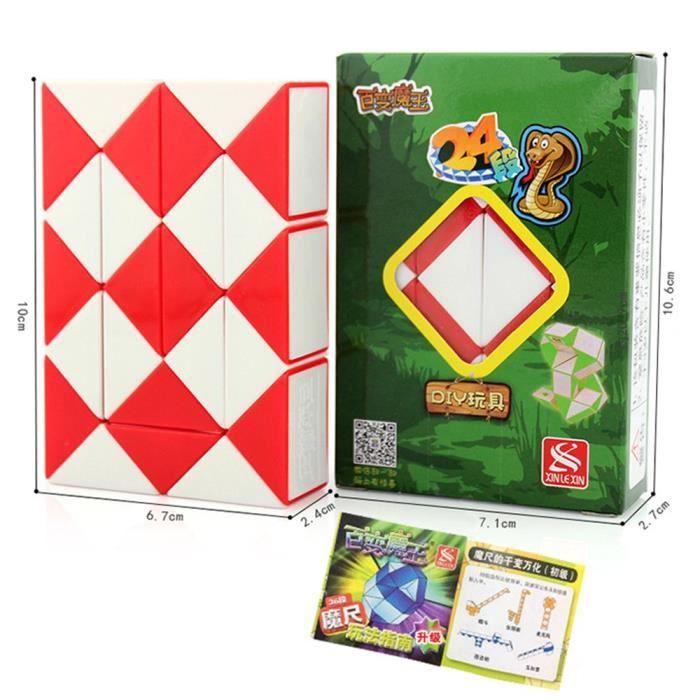 Magic Snake Twist Puzzle Twisty Toy Collection 24 Wedges Magic Ruler QATTD