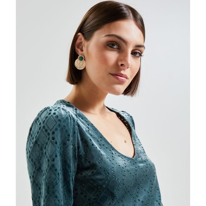 Blouse shop velours femme