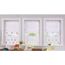 Rideau De Café SIMPVALE - Broderie Fruits, Voile Semi-Transparent - Pour Cuisine, Salle à Manger - 145x60 Cm Blanc
