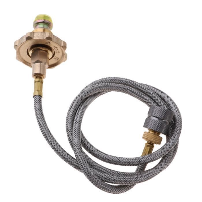 Adaptateur de propane, adaptateur de bouteille de gaz propane, adaptateur de bouteille de gaz de réchaud de camping, adaptateur de recharge de gaz, tuyau de remplissage de cuisinière, pour cuisinière