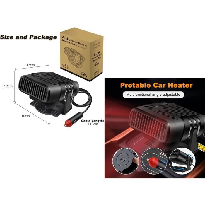 Chauffage Portable pour voiture, chauffage rapide en 30 secondes,  désembuage, double usage, 12/24 volts, chauffage automatique - AliExpress