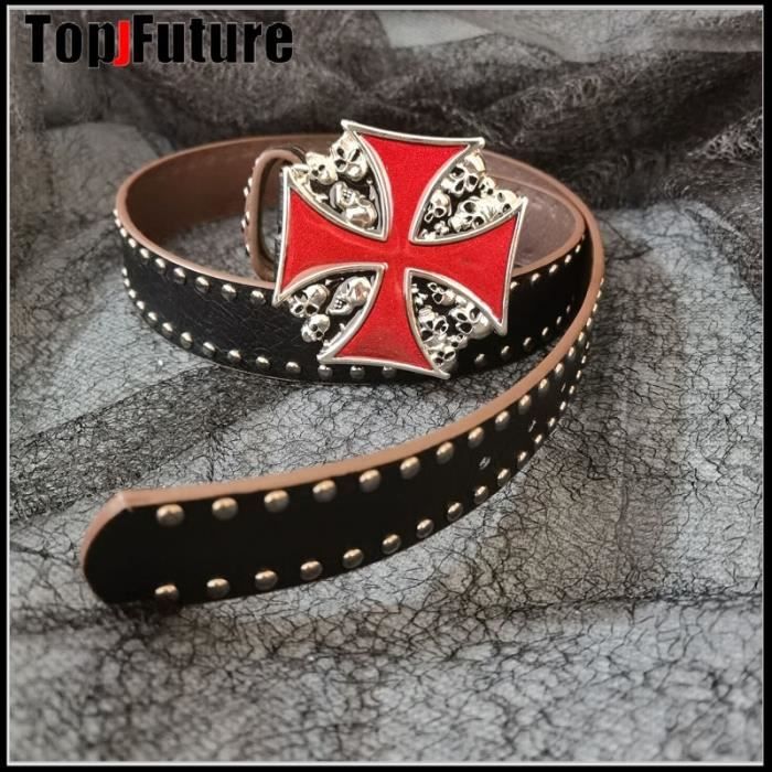 105 110 cm Style2 Ceinture gothique Lolita Punk Harajuku pour femme et homme decoration tete de mort p Cdiscount Sport