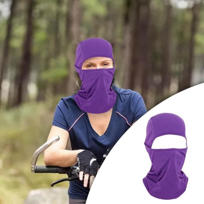 Masque facial respirant HOMYL - Protection UV écharpe coupe-vent - Cyclisme  Ski - Violet Mauve