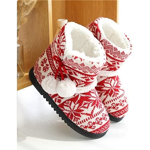 Chaussons D'hiver HILAX Ultra Confort - Pantoufles Chaudes En Fausse Fourrure Pour La Maison - 2