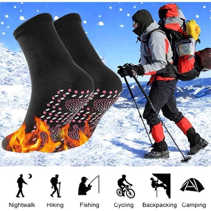 Chaussettes Magnetiques Auto Chauffantes VeinesHeal Massage Thermotherapeutique Rouge Ski Adulte Rouge Cdiscount Sport