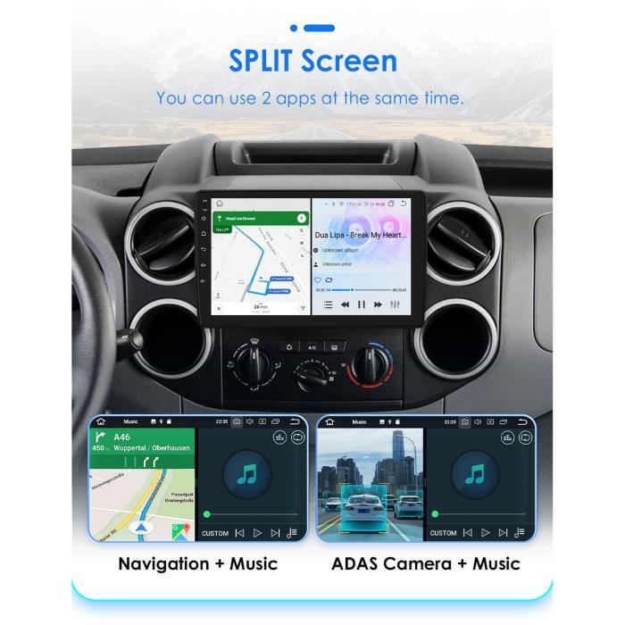 4G+64G android 12 autoradio pour Peugeot Partner Citroen Berlingo B9  2008-2019 navigation GPS stéréo DSP carplay WIFI 2din - Cdiscount Auto