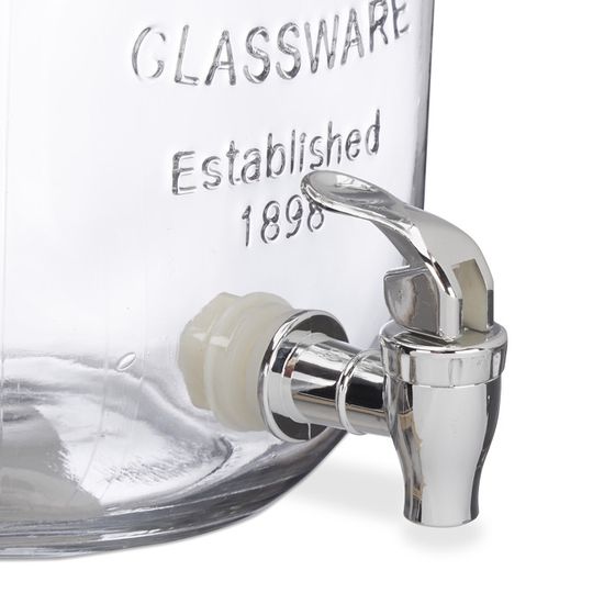 Distributeur De Bière Relaxdays 2,5L Avec Robinet Poussoir Et Glaçons - Transparent Noir
