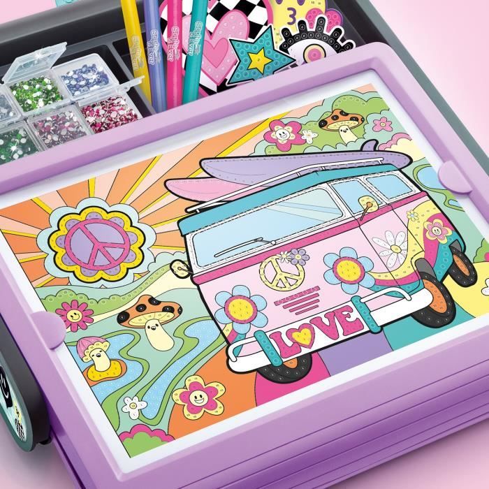 Canal Toys Diamantmalerei Leuchtkoffer – 3-in-1 Set Mit Poster, Stickern & Stiften