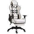 Joli & Mode 9551 - Chaise de bureau - Design Moderne Siège Gaming avec repose-pied Noir Similicuir-0