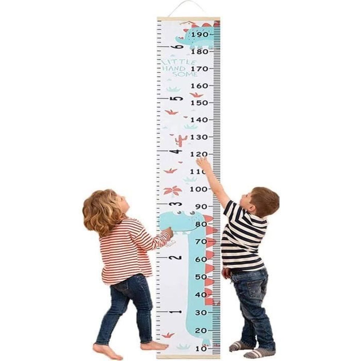 Toise Murale Enfant Enfant Amovible Bebe Toise Pour Hauteur De Mesure Fille Garcon Decoration De Chambre Tableau De Croissance Enfants Avec Motif Dinosaures Dessin Anime Murale A Suspendre Regle La Chambre De