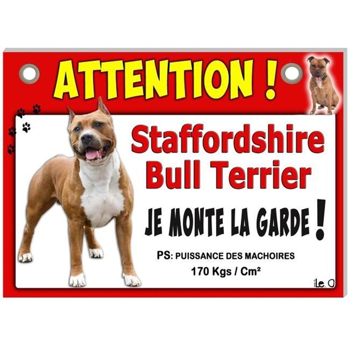 Casa Y Jardin Decoracion Para El Hogar Pegatinas Plantillas De Pared Pitt Bull Staff Affiche Plastifiee Attention Au Chien Animaux Cadeaux Dog Hund