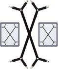 MKISHINE 2pcs Sangles de Support de Drap de lit Longues réglables Pinces pour Drap de lit Tendeurs réglables en Croix pour Drap-Housse