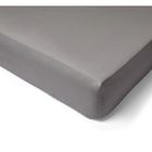 SALOME PRESTIGE Drap housse Percale de Coton 80 Fils pour lit queen size - 160x200 - Bonnet de 50cm - gris perle