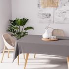 Nappe anti-tâches rectangle 140x240 cm ALIX gris, par Soleil d'Ocre