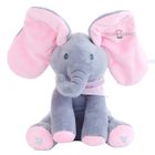 LUNAVO Jouet pour enfants - TD® - Éléphant - 30,5 cm - Fonction musicale - Lavable en machine