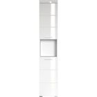 TRENDS INTERNATIONAL Colonne de salle de bain AMANDA - 2 portes - Blanc brillant - L37 x P31 x H190 cm