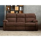 VENTE-UNIQUE Canapé 3 places relax en tissu TOLZANO - Marron