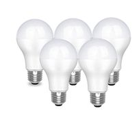 5 Ampoules LED E27 blanc froid 9W 220V A60 180° - Blanc Neutre 4200k - 5500k