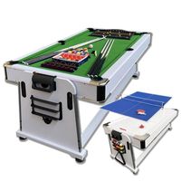 Table de Billard 7 pieds Multi-jeux vert Air Hockey + Table de Tennis – Stark White