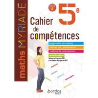 Livre - MYRIADE ; mathématiques ; 5e ; cahier de competences (édition 2019)