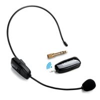 UHF Microphone sans Fil Haut-Parleur 2-en-1 pour Guide Tourisme Enseignement Conférence-Noir