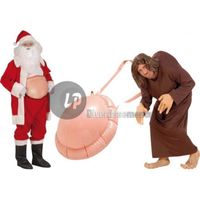 Bosse gonflable pour déguisement de Père Noël ou de bossu - Rouge - Adulte - Intérieur - Plastique