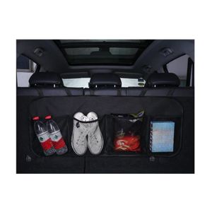 Organisateur De Coffre Voiture – 4 Grandes Poches, Réglable, Universel (40 X 100 Cm, Noir)