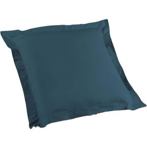 TAIE D'OREILLER Taie d'oreiller carrée - 63 x 63 cm - 57 fils - Uni (Bleu nuit)