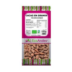 CHOCOLAT PÂTISSIER ECOANDES - Les fèves de cacao 250 g