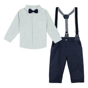 4Pcs Enfants Bébé /& Boy Grille Formel Tuxedo Mariage Fête Costume Noir Sz 3-8