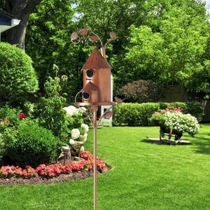 Qqmora Décoration de de jardin Jardin Art oiseau en forme d'illustration décoration  jardin métal Animal jardin outil Rouiller - Cdiscount Maison