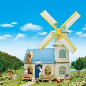 Sylvanian families-la grande maison éclairée mini poupées et accessoires,  5480 & 3144 - famille lapin crème - mini poupée - Cdiscount Jeux - Jouets
