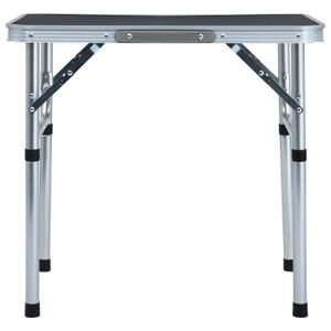 TABLE DE CAMPING Table pliable de camping Gris Aluminium 60x45 cm Z
