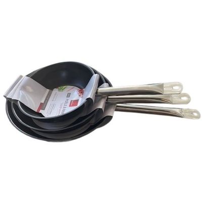 Set Poêles Aluminium Forgé Monix - Lot De 3 Poêles Vertes 18/22/26 Cm, Aluminium Forgé 4 Mm, Anti-adhésif, Manche Ergonomique