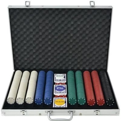 DUOKON - Jeu de poker avec 1000 jetons Laser Aluminium - Jeux DUOKON - Jeu de poker avec 1000 jetons Laser Aluminium - Jeux
