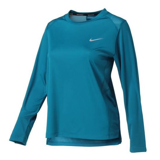 NIKE T shirt manches longues Femme Vert Cdiscount Sport