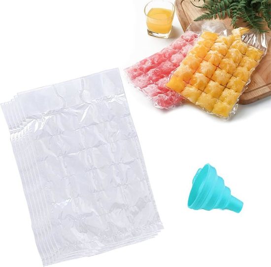 Sacs à Glaçons Cubiques Avec Fermeture Coulissante - Résistants, Portables, Pour Fêtes, Barbecues, Restaurants