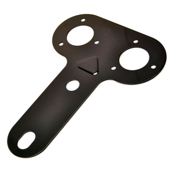 Base de montage sur guidon en alliage d'aluminium couple avec boule de 1 pouce pour rail rond compatible avec bras à double douille à bille de 1 pouce de taille Ram B