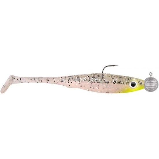 Jenzi River Shad USA-Bass Gummiköder pink glitter gelb - im Köder Laden